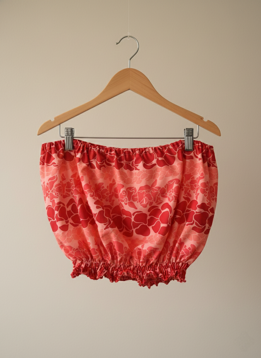 Sunset Puakenikeni Bubble Hem Top