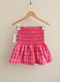 Guava Pink Palaka Shirred Tube Top