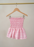 Light Pink Palaka Shirred Tube Top
