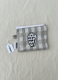Gray Palaka Hebrew Shell Zip Wallet Pouch