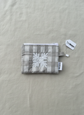 Gray Ulu Palaka Zip Wallet Pouch