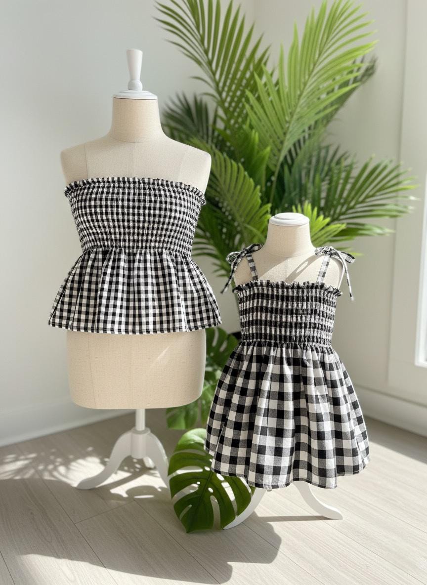 Palaka Mommy and Me Matching Shirred Set