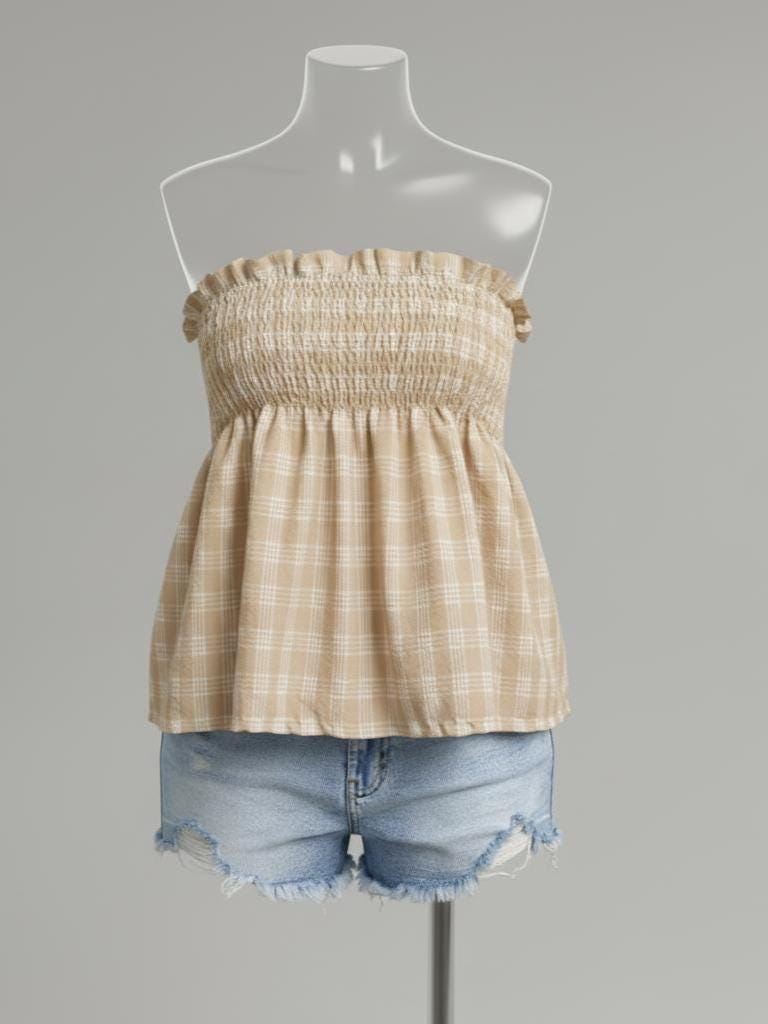 Handmade Shirred Palaka Tube Top