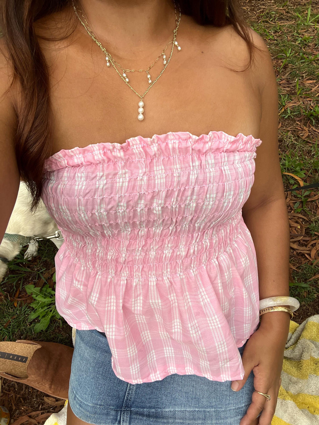 Handmade Shirred Palaka Tube Top