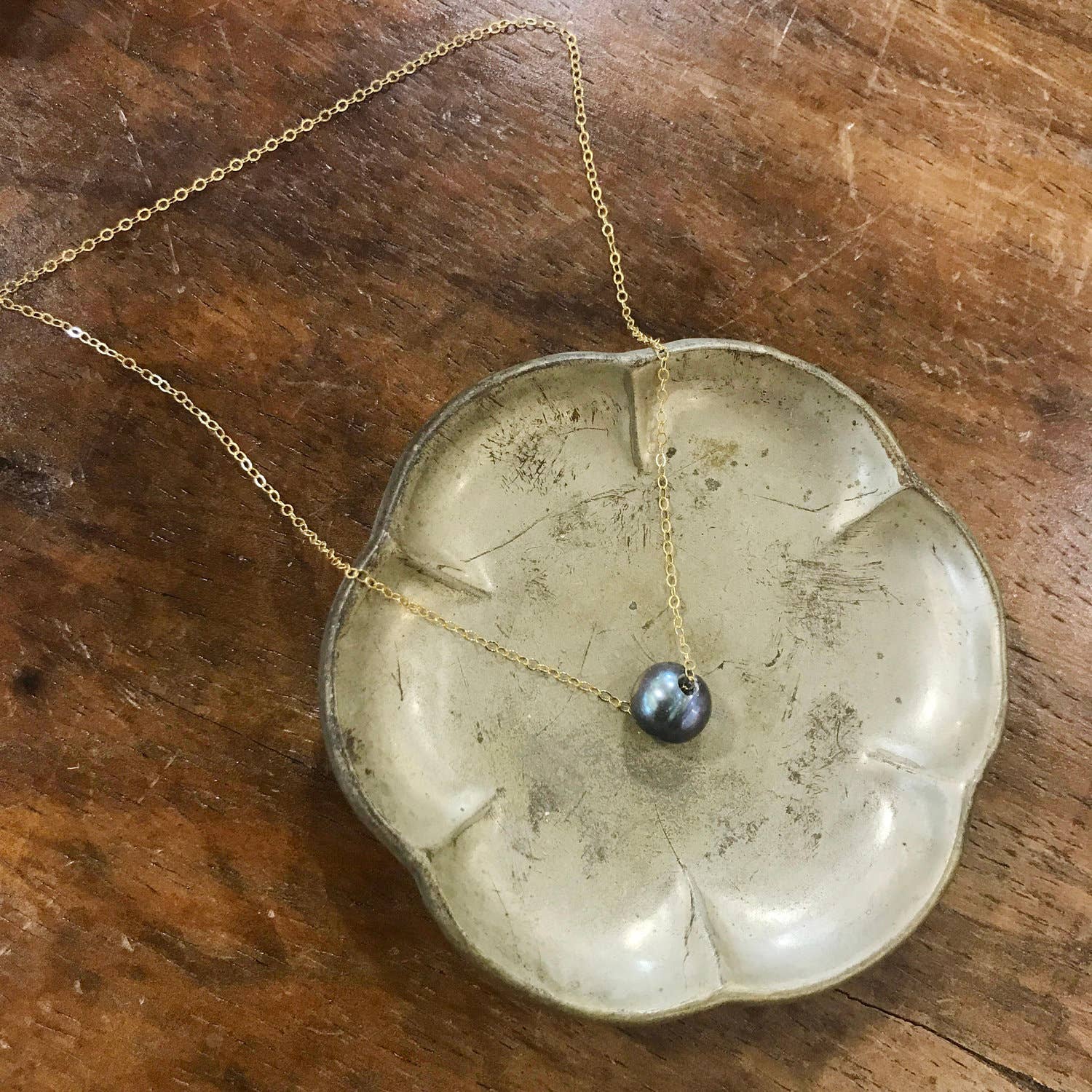 Floating Peacock Pearl Necklace