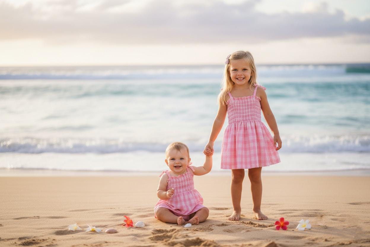 Palaka Mommy and Me Matching Shirred Set