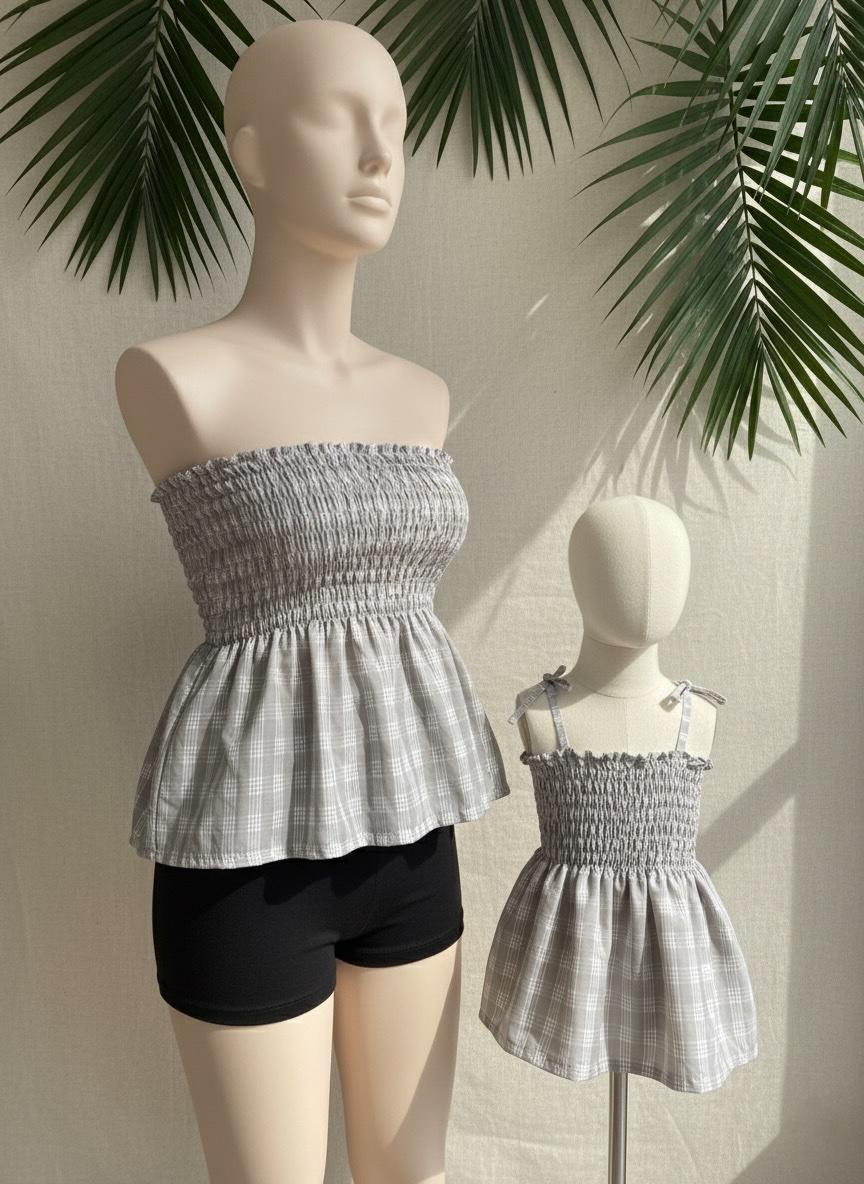 Palaka Mommy and Me Matching Shirred Set