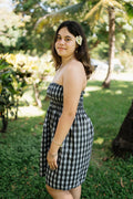 Black Palaka Tube Top Dress